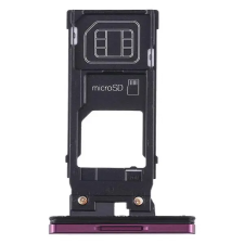  tel-szalk-023794 Sony Xperia XZ3 lila SIM & SD kártya tálca mobiltelefon, tablet alkatrész