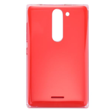 tel-szalk-152439 Akkufedél hátlap - burkolati elem Nokia Asha 502, piros mobiltelefon, tablet alkatrész