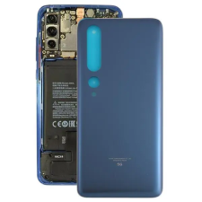  tel-szalk-153024 Akkufedél hátlap - burkolati elem Xiaomi Mi 10, kék mobiltelefon, tablet alkatrész