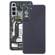  tel-szalk-19296604 Akkufedél hátlap - burkolati elem Samsung Galaxy S21 FE, fekete mobiltelefon, tablet alkatrész
