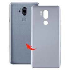  tel-szalk-1929696622 Akkufedél hátlap - burkolati elem LG G7 ThinQ, ezüst mobiltelefon, tablet alkatrész
