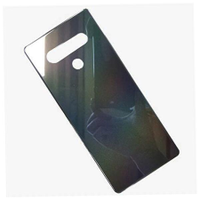  tel-szalk-1929703044 LG K71 fekete hátlap ragasztóval mobiltelefon, tablet alkatrész