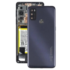  tel-szalk-192970428 Gyári akkufedél hátlap - burkolati elem TCL 20E / 20Y, fekete mobiltelefon, tablet alkatrész