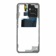  tel-szalk-1931156 Xiaomi Redmi Note 10S ezüst középső keret mobiltelefon, tablet alkatrész