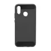  Telefontok Huawei P20 Lite Forcell Carbon Fiber fekete szilikon tok