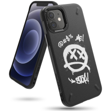  Telefontok iPhone 12 mini - Ringke Onyx Graffiti - fekete/mintás ütésálló hátlap tok tok és táska