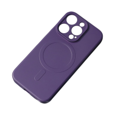  Telefontok iPhone 15 Pro Max - MagSafe kompatibilis lila szilikon hátlap tok tok és táska