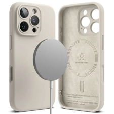 Telefontok iPhone 16 Pro - RINGKE SILICONE MAGNETIC MAGSAFE bézs hátlap tok tok és táska