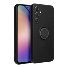  Telefontok Samsung Galaxy A25 5G - Grip fekete szilikon tok, kitámasztó ujjgyűrűvel tok és táska