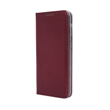  Telefontok Samsung Galaxy S23 - Smart Magnetic burgundy szilikon keretes mágneses könyvtok tok és táska