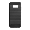  Telefontok, Samsung Galaxy S8 Plus SM-G955 szilikon tok, hátlaptok, karbon mintás, fekete