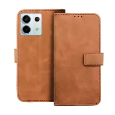  Telefontok Xiaomi Poco X6 5G - Forcell Tender barna ráhajtófüles könyvtok tok és táska