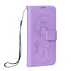  Telefontok Xiaomi Poco X6 5G - MEZZO bagoly mintás lila mágneses szilikon keretes könyvtok