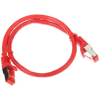 Telegärtner 100007966 RJ45 Hálózati kábel, patchkábel CAT 6A S/FTP 0.50 m Piros Lángálló, Védővel, Lángálló, Halogénmentes, UL minősített 1 db (L00000A0074)