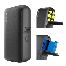 TELESIN GoPro Hero Univerzális PowerBank - Töltődoboz GoPro Akkumulátorokhoz [GP-PB-001] sportkamera kellék