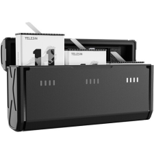 TELESIN Multifunkciós GoPro HERO 9/ 10/ 11 Akkumulátor (2db)és Töltő és Tároló - 2db Akkumulátor &amp; Utazó tripla-töltő | 2+1 sportkamera kellék