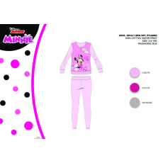  Téli pamut interlock gyerek pizsama - Disney Minnie egér - világosrózsaszín - 134