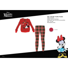  Téli vastag pamut gyerek pizsama - flanel pizsama - Disney Minnie egér - piros - 122