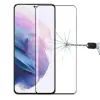  Temp-glass63127332 Samsung Galaxy S21 Plus fekete 3D-teljes (teljes felület ragasztó) lefedettséget biztosító karcálló, ütésálló kijelzővédő üvegfólia, 9H tempered glass, törlőkendővel