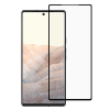  Temp-glass631273851 Google Pixel 6 Pro teljes lefedettséget biztosító karcálló, ütésálló kijelzővédő üvegfólia fekete kerettel, tempered glass, törlőkendővel