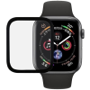  Temp-glass6312739 Apple Watch 4 44mm / 5 44mm fekete 3D-teljes (teljes felület ragasztó) lefedettséget biztosító Karcálló,ütésálló kijelzővédő üvegfólia, 9H tempered glass, törlőkendővel