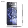  Temp-glass63127494 Samsung Galaxy S21 Plus teljes lefedettséget biztosító karcálló, ütésálló kijelzővédő üvegfólia fekete kerettel, tempered glass, törlőkendővel
