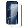  Temp-glass63127531 Baseus Apple Iphone 13 Mini teljes lefedettséget biztosító karcálló, ütésálló kijelzővédő üvegfólia fekete kerettel, tempered glass, törlőkendővel