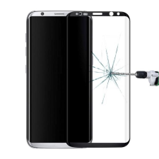  Temp-glass631604 Samsung Galaxy S8 Plus teljes lefedettséget biztosító Karcálló,ütésálló kijelzővédő üvegfólia fekete kerettel, tempered glass, törlőkendővel mobiltelefon kellék