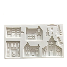  Templom fondant forma, szilikon, 20,7×11,8 cm edény