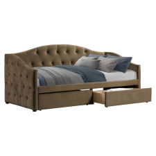 Tempo Ágy tárhellyel, 90x200, barna Velvet szövet, ZASKA ágy és ágykellék