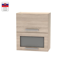 Tempo Billenő felsőszekrény üveggel 2DV, tölgy sonoma, NOVA PLUS NOPL-009-OH bútor