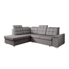 Tempo Kinyitható ülőgarnitúra, barnásszürke, balos, OREO ROH bútor