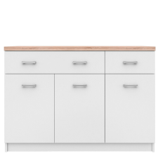 Tempo Komód 3d2s, fehér/tölgy sonoma, TOPTY TYP 07 bútor