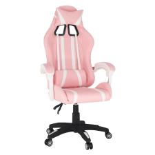 TEMPO KONDELA Irodai/gamer szék, rózsaszín/fehér, PINKY (Akciós) forgószék