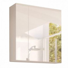 TEMPO KONDELA Tükrösszekrény, fehér| fehér extra magas  HG fény, MASON WH14 fürdőszoba bútor