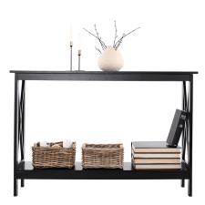 Tempo Konzolasztal, fekete, APOLOS bútor