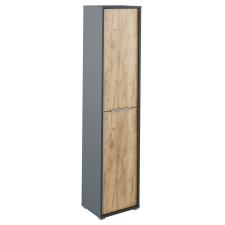 Tempo RIOMA NEW TYP 06 Magas szekrény polcokkal, grafit/tölgyfa artisan irodabútor