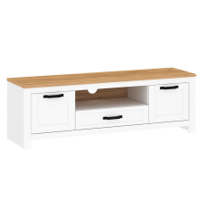 Tempo RTV asztal, fehér alba/tölgy craft arany, LANZETTE B bútor