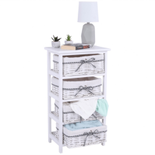 Tempo RUBY 4 Komód, 4 fiókos, régi fehér bútor