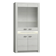 Tempo Vitrines szekrény, kőris fehér, INFINITY I-03 bútor