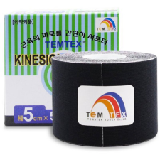 Temtex Tape Classic rugalmas szalag az izmokra és az izületekre szín Black 1 db gyógyászati segédeszköz