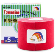 Temtex Tourmaline piros 5 cm-es kineziológiai szalag gyógyászati segédeszköz