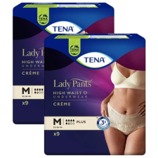 Tena Lady Pants Plus Creme Inkontinencia-fehérnemű magasított derékrésszel M 2x9db - krém gyógyászati segédeszköz