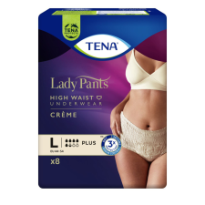 Tena Lady Pants Plus Creme - Krémszínű inkontinencia fehérnemű magas derékkal L 8x gyógyászati segédeszköz