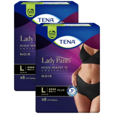 Tena Lady Pants Plus Noir Inkontinencia-fehérnemű magasított derékrésszel L 2x8db - fekete gyógyászati segédeszköz