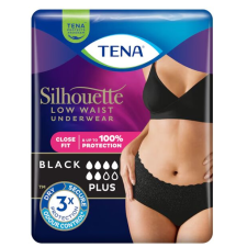 Tena Silhouette Plus női Inkontinencia-fehérnemű alacsony derékrésszel - M 12db - fekete gyógyászati segédeszköz