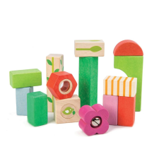 Tender Leaf Toys 8463 erdei iskola fa építőkocka szett fajáték