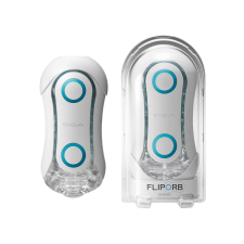 Tenga Flip Orb Rush - szuper maszturbátor (türkiz-fehér) maszturbátor