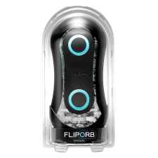 Tenga Flip Orb Strong - extra erős szuper maszturbátor (türkiz-fekete) egyéb erotikus kiegészítők férfiaknak