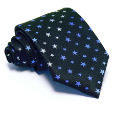  Tengerészkék nyakkendő - fehér-kék csillagos nyakkendő